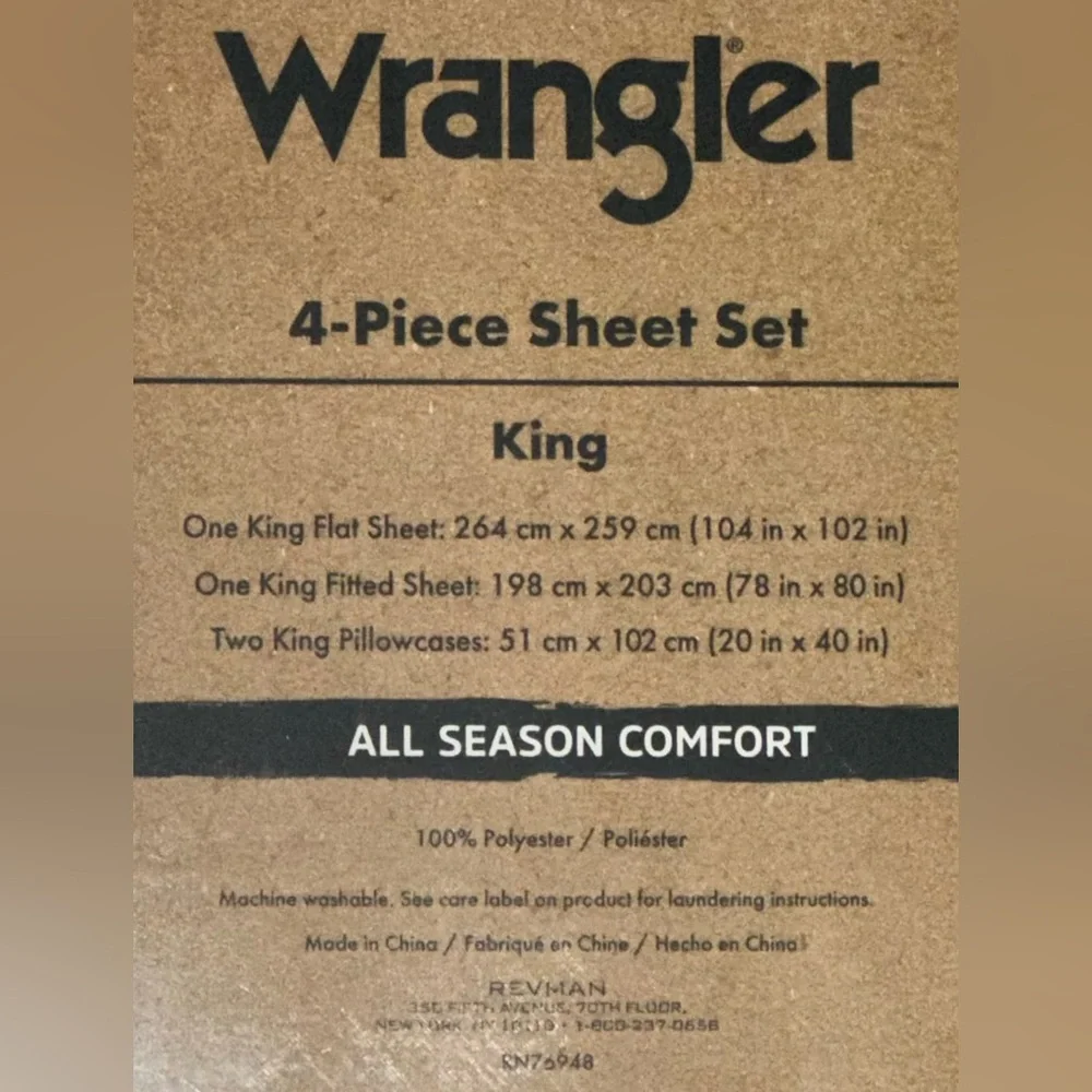 Wrangler Olive Horseshoe 4-Piece Sheet Set Sz KING STABLES STRIPE GREEN